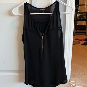 Express Women's Black V-Neck Blouse